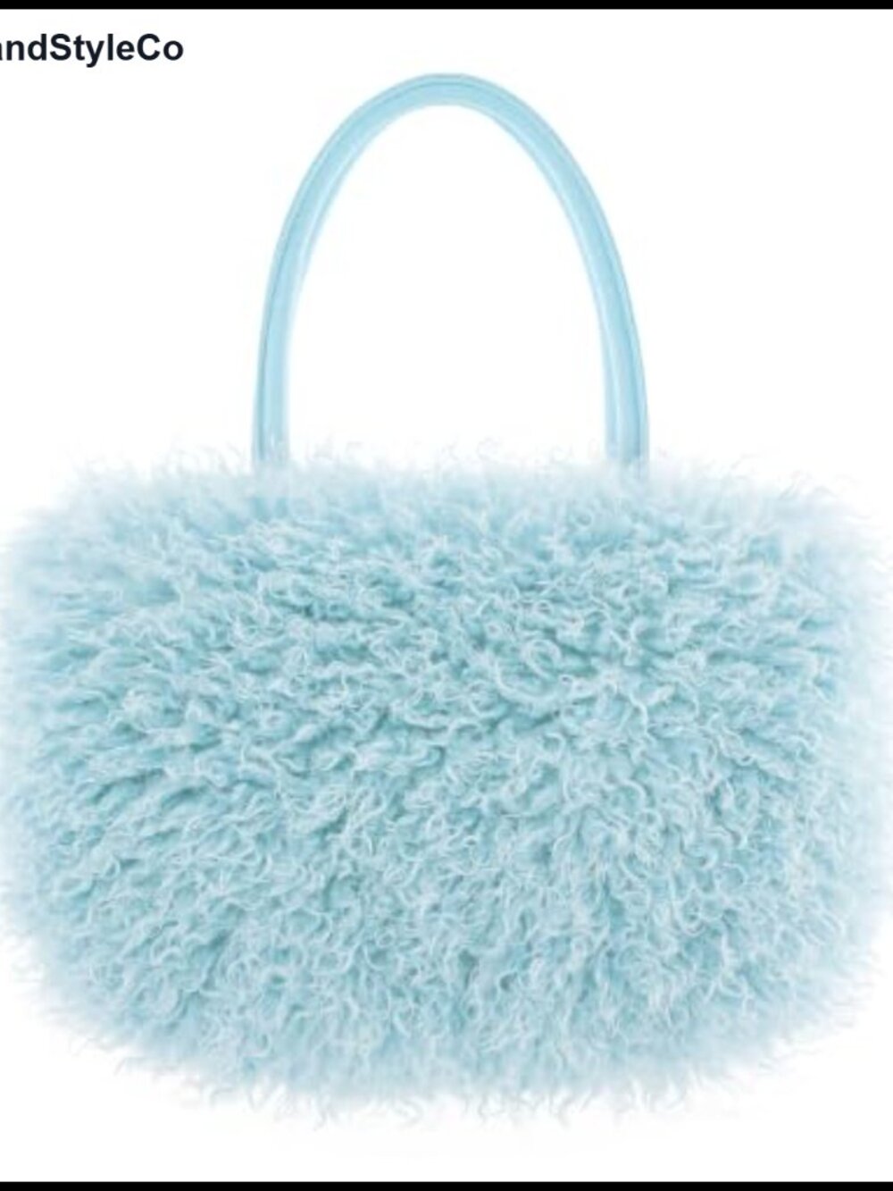 Women's Fuzzy Tote Bag Curly Faux Fur Shoulder Bag Plush Top Handle Handbag